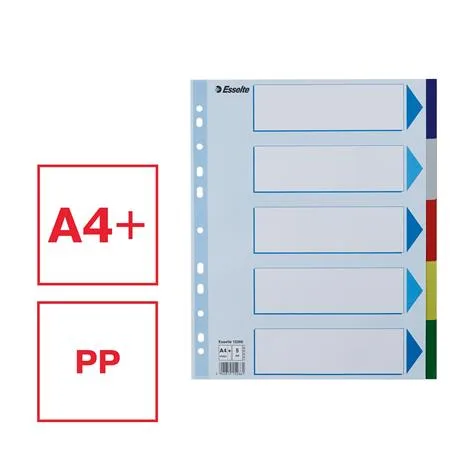Register, plastový, A4 Maxi, 5 dielny, ESSELTE 4