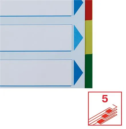 Register, plastový, A4 Maxi, 5 dielny, ESSELTE 6