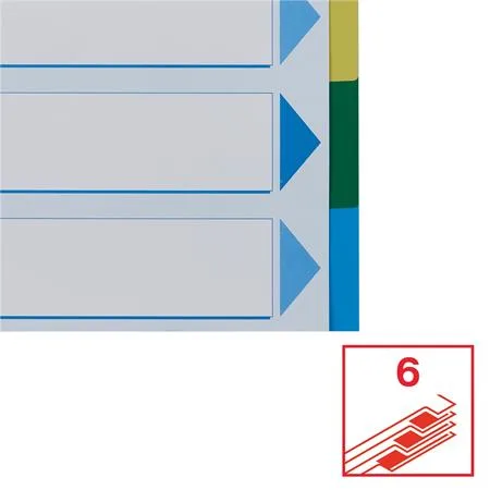Register, plastový, A4, 6 dielny, ESSELTE 6