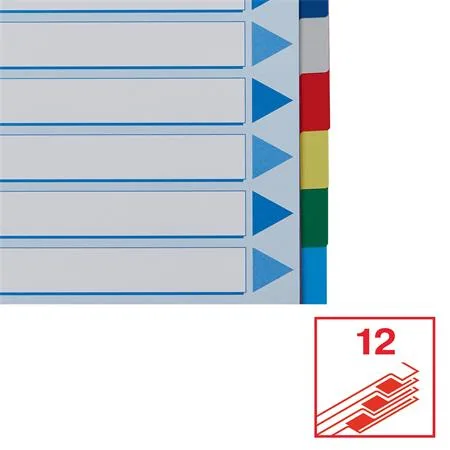 Register, plastový, A4, 12 dielny, ESSELTE 6
