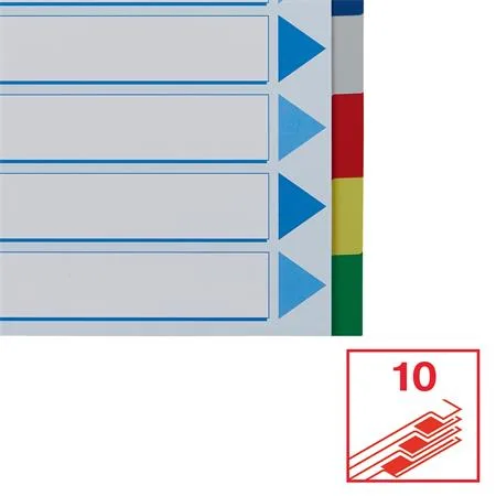 Register, plastový, A4, 10 dielny, ESSELTE 6