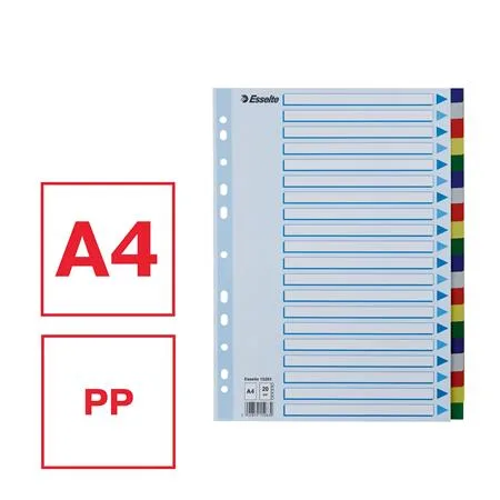 Register, plastový, A4, 20 dielny, ESSELTE 4