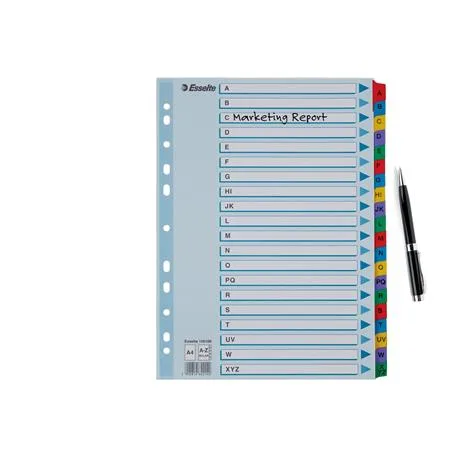 Register, kartón, A4, A-Z, ESSELTE, VIVIDA, biela 4