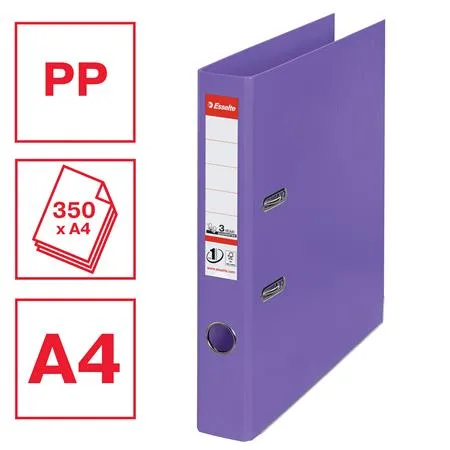 Pákový šanón, 50 mm, A4, PP/PP, s ochranným spodným kovaním, ESSELTE "Standard", fialový 2