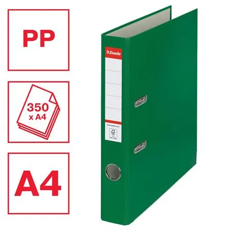 Pákový šanón, 50 mm, A4, PP/kartón, ochranné spodné kovanie, ESSELTE "Economy", zelený 2