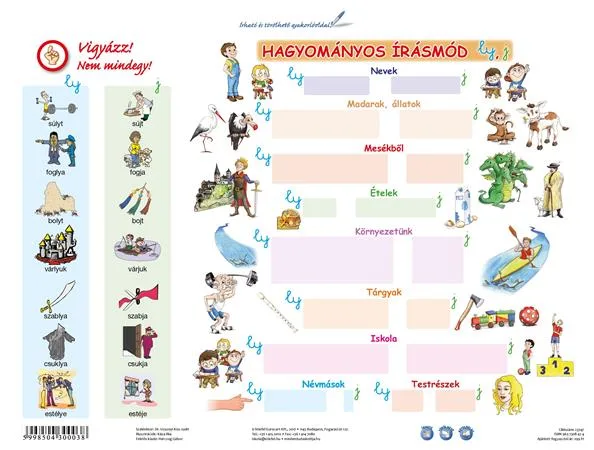 Učebná pomôcka, A4, STIEFEL "Hagyományos írásmód - Písmo" - výrobok v MJ 2
