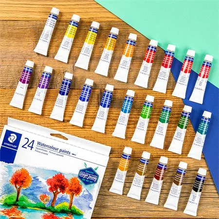 Akvarelové farby, v tube, STAEDTLER "8880", 24 rôznych farieb 5