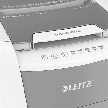 Skartovací stroj, konfety, 100 listov, LEITZ "IQ AutoFeed SmallOffice 100 P4 Pro" 3