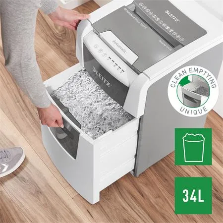 Skartovací stroj, mikrokonfety, 100 listov, LEITZ "IQ AutoFeed SmallOffice 100 P5 Pro" 8