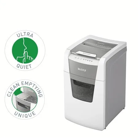 Skartovací stroj, mikrokonfety, 150 listov, LEITZ "IQ AutoFeed Office 150 P5 Pro" 8