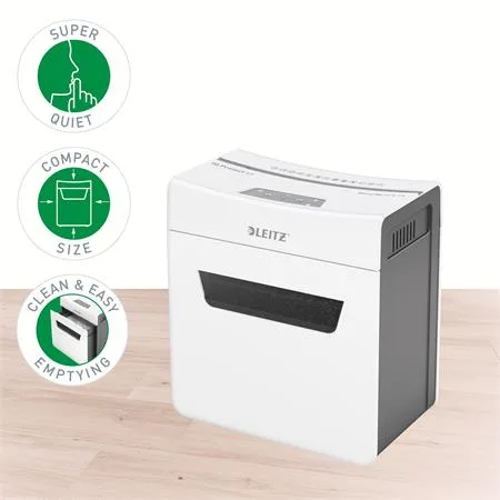 Skartovací stroj, konfety, 6 listov, LEITZ "IQ Protect 6X" 6