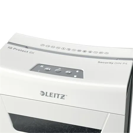 Skartovací stroj, konfety, 8 listov, LEITZ "IQ Protect 8X" 4
