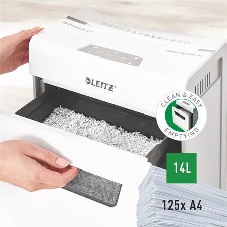 Skartovací stroj, konfety, 8 listov, LEITZ "IQ Protect 8X" 8