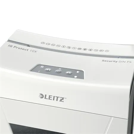 Skartovací stroj, konfety, 10 listov, LEITZ "IQ Protect 10X" 3