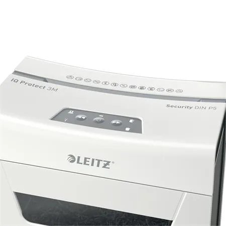 Skartovací stroj, mikrokonfety, 3 listy, LEITZ "IQ Protect 3M" 3