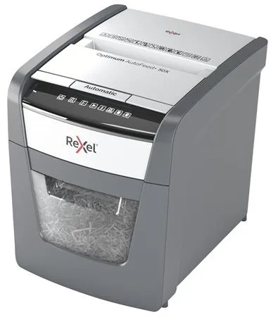 Skartovací stroj, konfety, 50 listov, REXEL, "Optimum AutoFeed+ 50X" 2