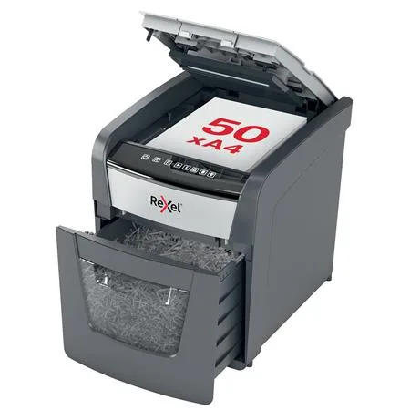 Skartovací stroj, konfety, 50 listov, REXEL, "Optimum AutoFeed+ 50X" 4