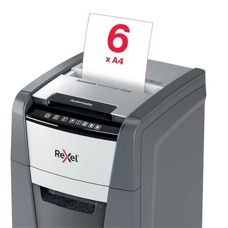 Skartovací stroj, mikrokonfety, 130 listov, REXEL, "Optimum AutoFeed+ 130M" 7
