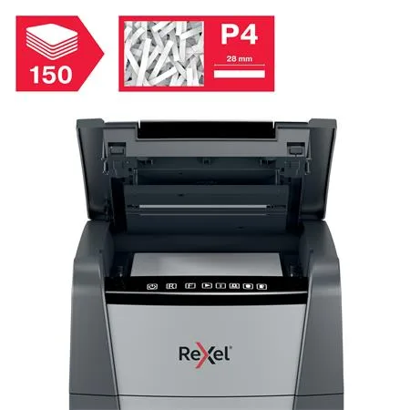 Skartovací stroj, konfety, 150 listov, REXEL, "Optimum AutoFeed+ 150X" 5