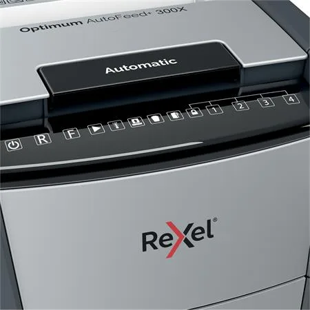 Skartovací stroj, konfety, 300 listov, REXEL, "Optimum AutoFeed+ 300X" 6