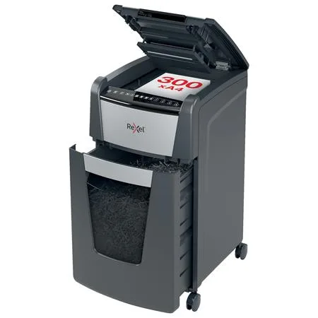 Skartovací stroj, mikrokonfety, 300 listov, REXEL, "Optimum AutoFeed+ 300M" 4