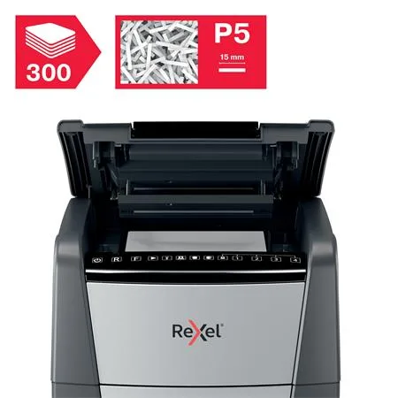 Skartovací stroj, mikrokonfety, 300 listov, REXEL, "Optimum AutoFeed+ 300M" 5