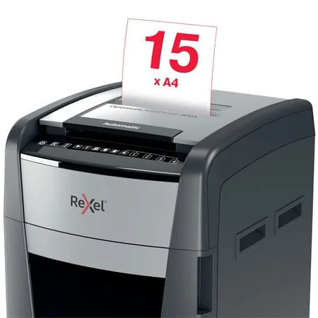Skartovací stroj, konfety, 600 listov, REXEL, "Optimum AutoFeed+ 600X" 7