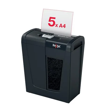 Skartovací stroj, pásiky, 5 listov, REXEL, "Secure S5" 2