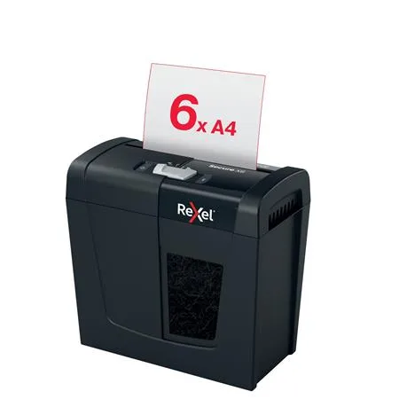 Skartovací stroj, konfety, 6 listov, REXEL, "Secure X6" 2