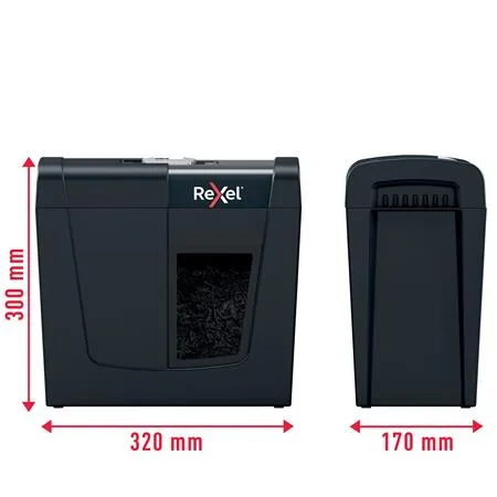 Skartovací stroj, konfety, 6 listov, REXEL, "Secure X6" 6