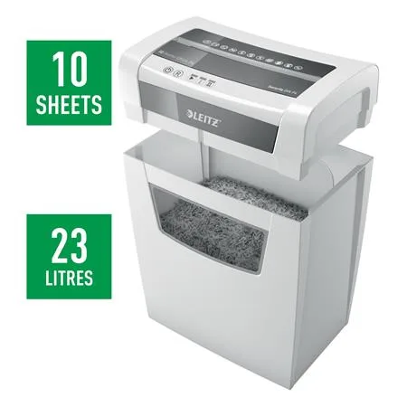 Skartovací stroj, konfety, 10 listov, LEITZ  "IQ Home Office" 5
