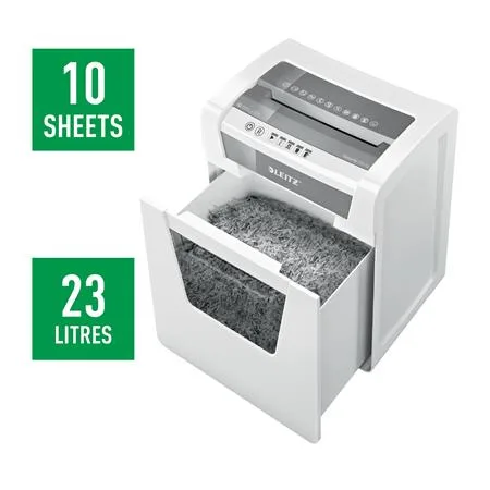 Skartovací stroj, mikrokonfety, 10 listov, LEITZ "IQ Office P5" 5