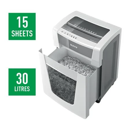 Skartovací stroj, mikrokonfety, 15 listov, LEITZ "IQ Office Pro P5 " 5