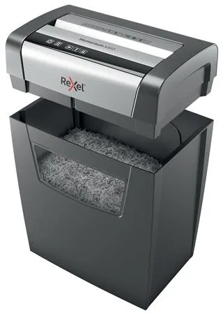 Skartovací stroj, konfety, 10 listov, REXEL, "Momentum X410" 2