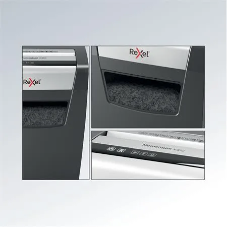 Skartovací stroj, konfety, 10 listov, REXEL, "Momentum X410" 6