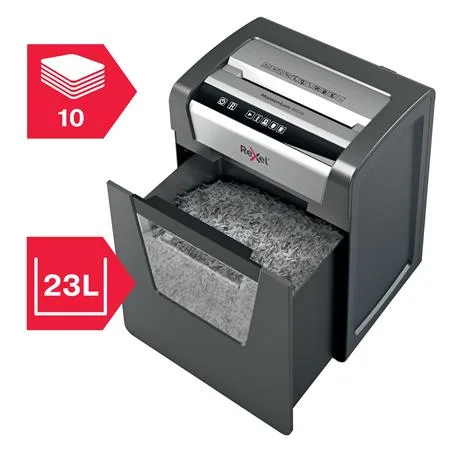 Skartovací stroj, mikrokonfety, 10 listov, REXEL, "Momentum M510" 3