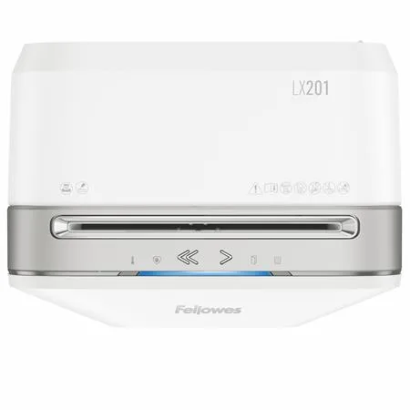 Skartovací stroj, mikro krížový rez, 11 listov, FELLOWES "Powershred LX201", biela 5