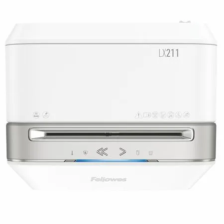 Skartovací stroj, mikro krížový rez, 14 listov, FELLOWES "Powershred LX211", biela 6