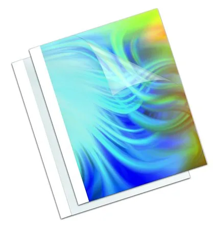 Obal na termoväzbu,1,5 mm, 170 g, 1-10 listov, matný, A4, FELLOWES "Coverlight", biely 2