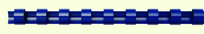 Hrebeň, plastový, 12 mm, 56-80 listov, FELLOWES, 25 ks, modrý 2