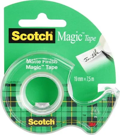 Lepiaca páska, s dispenzorom, 19 mm x 7,5 m, 3M SCOTCH "Magic Tape 810" 2