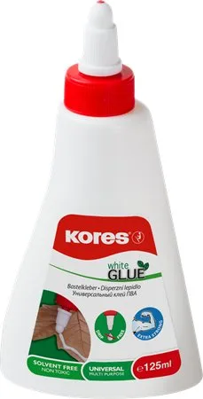 Hobby lepidlo, 125 ml, KORES "White Glue" 2