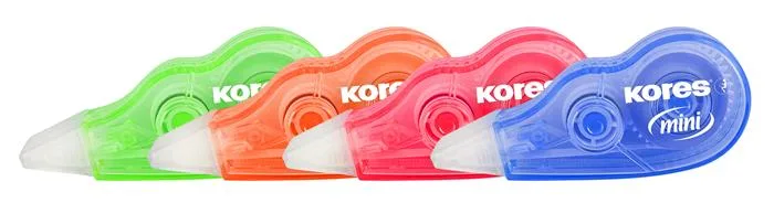 Korekčný roller, 5 mm x 5 m, KORES "Mini", mix farieb 6