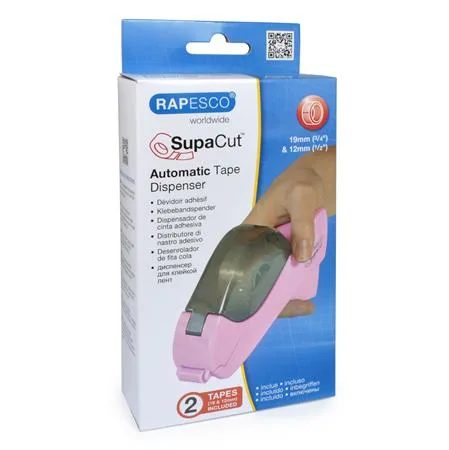 Dispenzor na lepiacu pásku, RAPESCO „SupaCut”, svetloružový 4