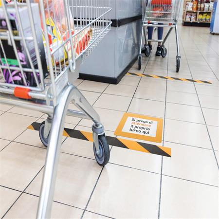 Značkovacie okno na podlahu, žlté, A4, odnímateľné, DURABLE 3
