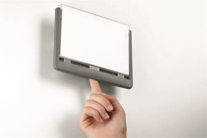 Informačná tabuľka, 149x52,5 mm, DURABLE "CLICK SIGN", modrá 4