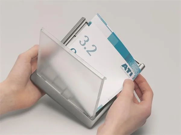 Informačná tabuľka, 149x52,5 mm, DURABLE "CLICK SIGN", sivá 2