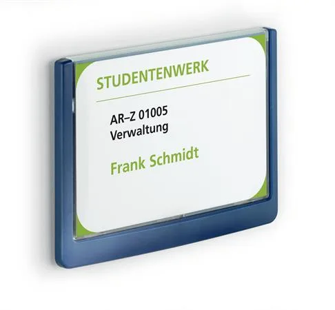 Informačná tabuľka, 149x105,5 mm, DURABLE "CLICK SIGN", modrá 3