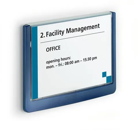 Informačná tabuľka, 149x105,5 mm, DURABLE "CLICK SIGN", modrá 6
