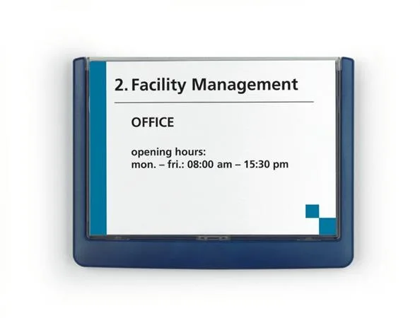 Informačná tabuľka, 149x105,5 mm, DURABLE "CLICK SIGN", modrá 7